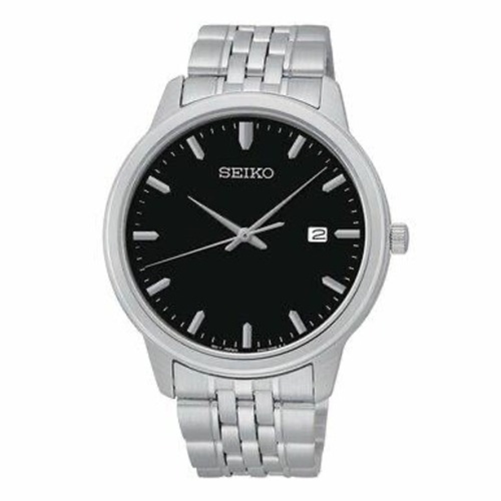 Seiko SUR093 Prime Stainless Steel Black Dial Mens Quartz‎ Watch NEW IN BOX